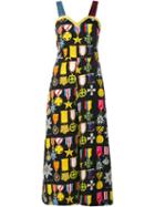 Tata Naka Sleeveless Medal Print Silk Jumpsuit