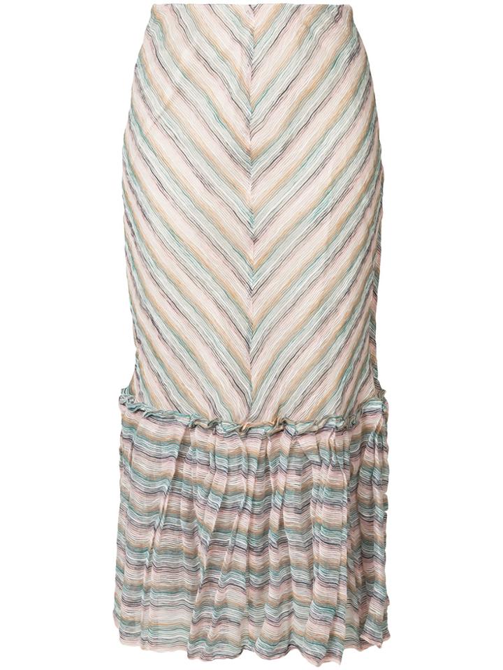 Ginger & Smart Midi Ruffle Skirt - Pink & Purple