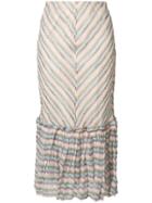 Ginger & Smart Midi Ruffle Skirt - Pink & Purple