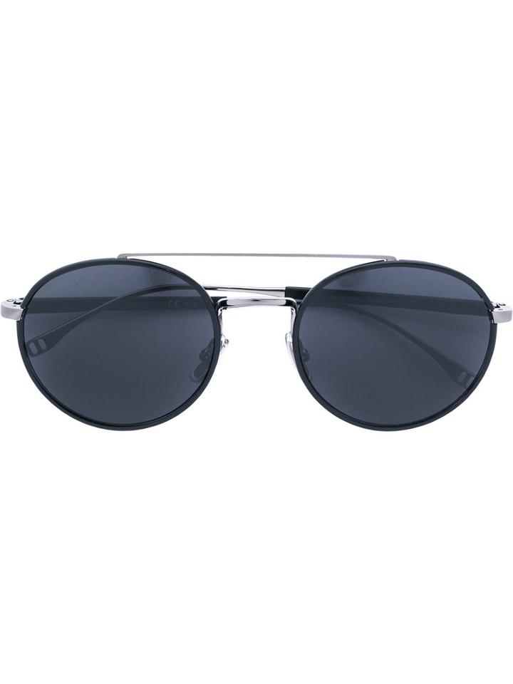 Boss Hugo Boss - Round Frame Bar Sunglasses - Unisex - Metal (other) - One Size, Black, Metal (other)