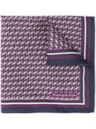 Ermenegildo Zegna Geometric Printed Pocket Square - Purple