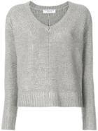 Majestic Filatures V-neck Sweater - Green