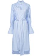 Teija Shirt Dress With Pleat Details - Blue