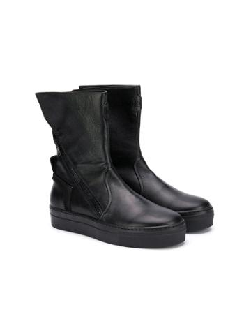 Bruno Bordese Next Generation Teen Round Toe Boots - Black