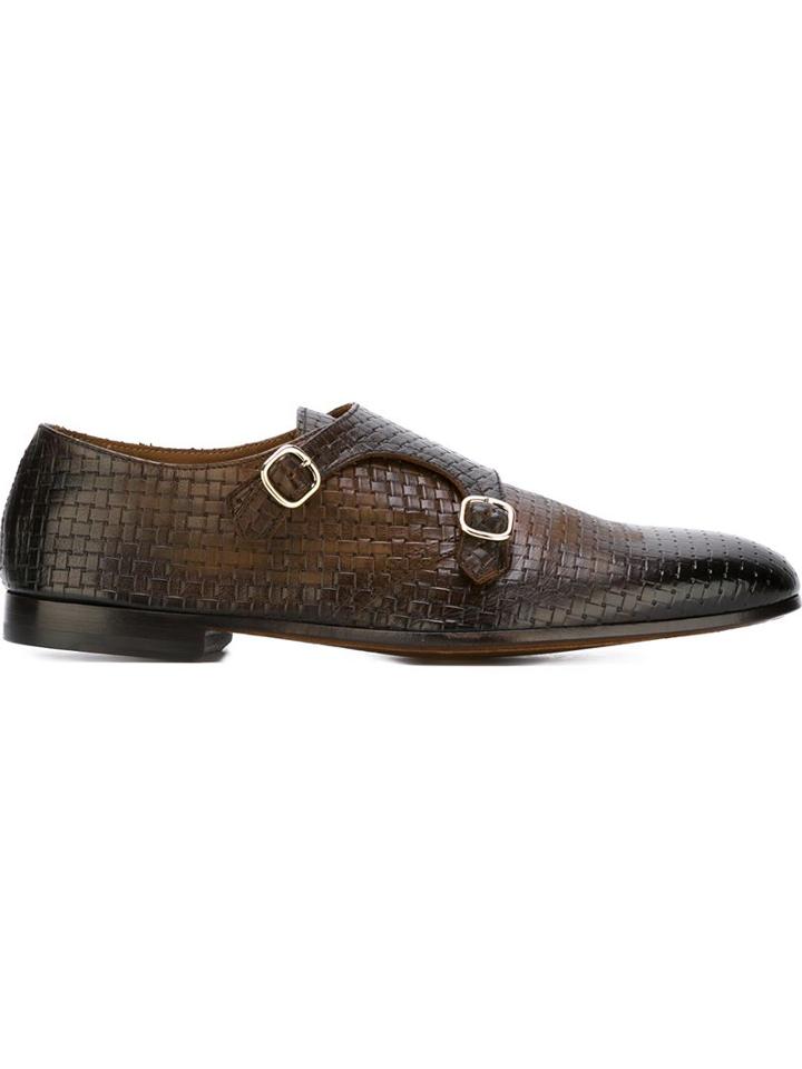 Doucal's Embossed Monk Shoes