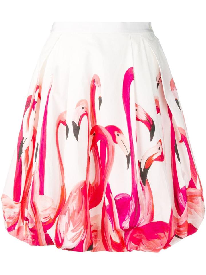 Sara Roka Flamingo Skirt - White