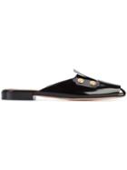 Rosetta Getty Double Button Mules - Black