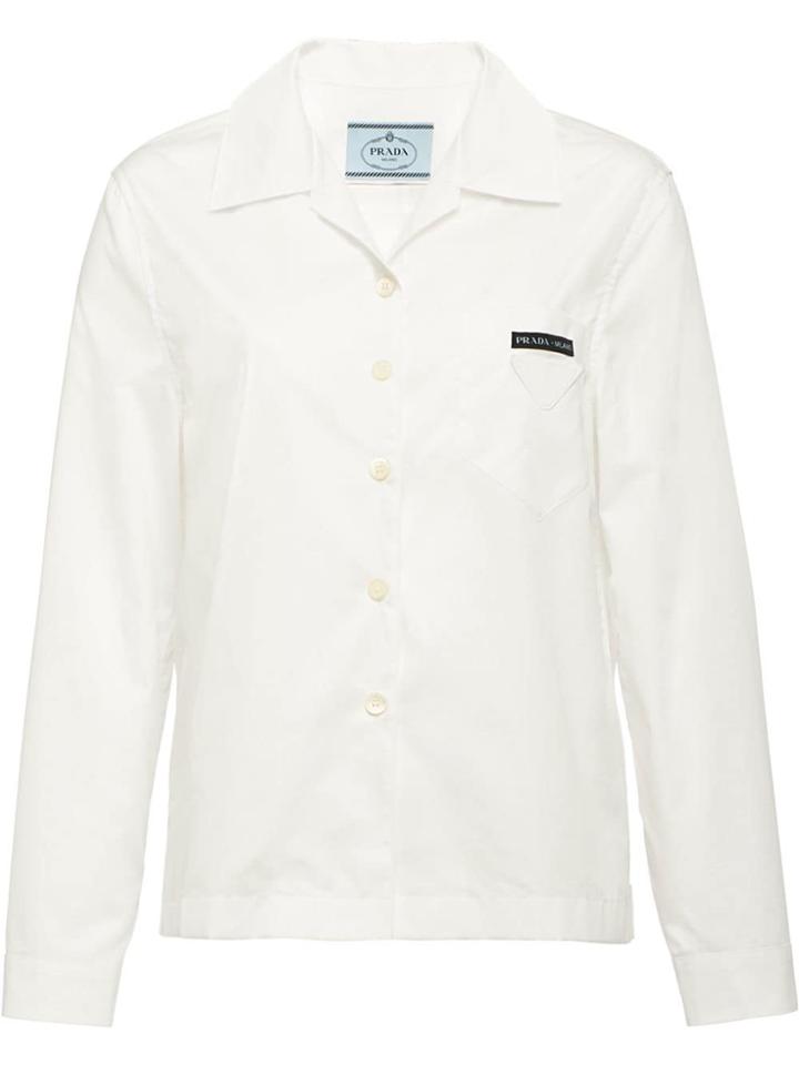 Prada Triangle Logo Shirt - White