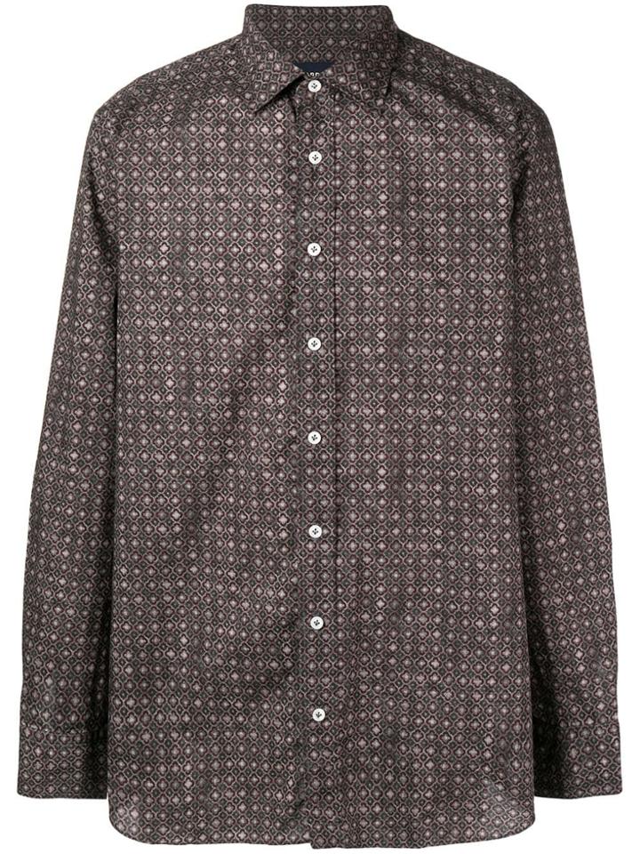 Lardini Floral Print Shirt - Grey
