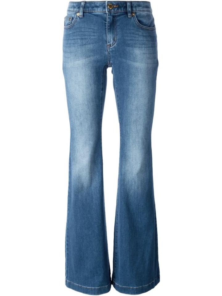 Michael Michael Kors Flared Jeans, Women's, Size: 8, Blue, Cotton/polyester/spandex/elastane