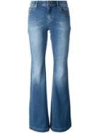 Michael Michael Kors Flared Jeans, Women's, Size: 8, Blue, Cotton/polyester/spandex/elastane