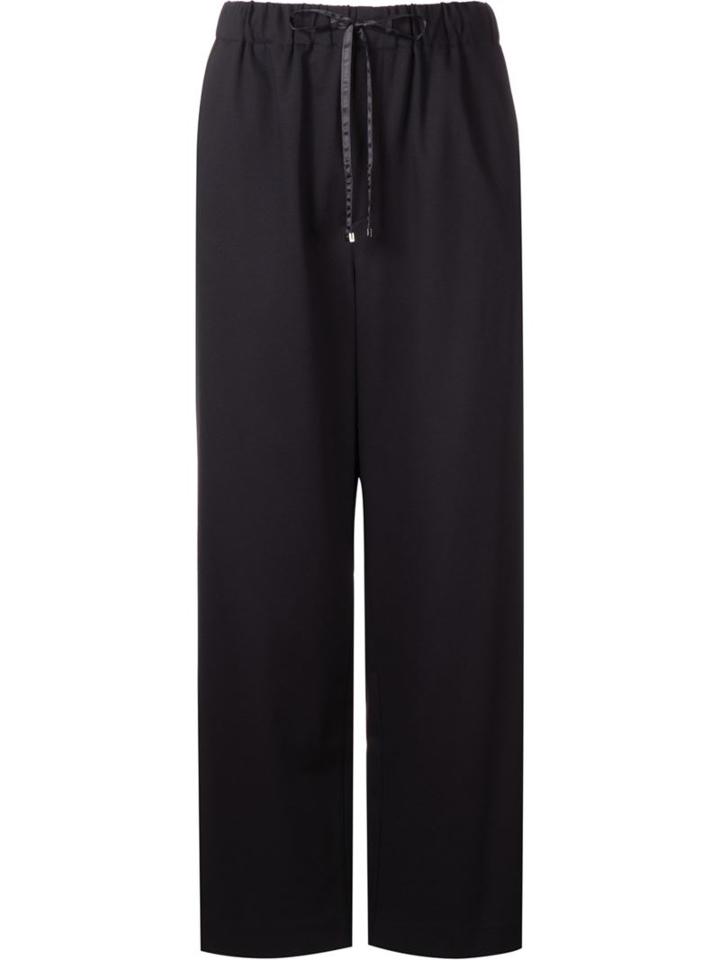 Astraet Drawstring Wide Leg Trousers, Women's, Size: 0, Blue, Cotton/polyester
