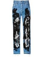 Almaz Distressed Lace Jeans - Blue