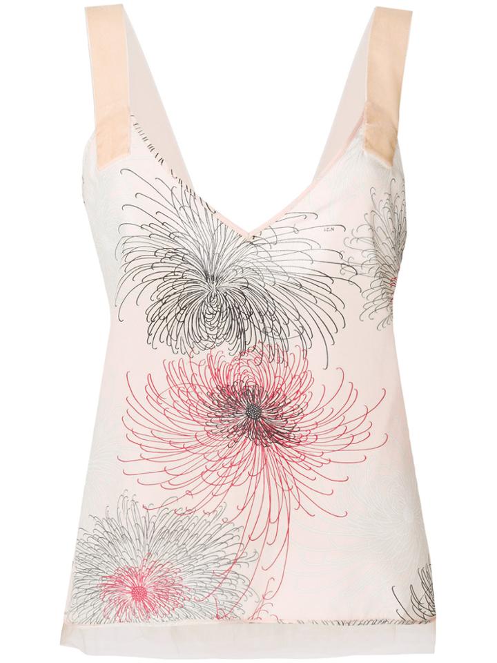 No21 Wide Strap V-neck Tank Top - Pink & Purple