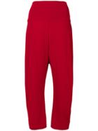 Issey Miyake Loose Cropped Trousers - Red