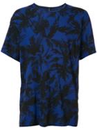Attachment - Palm Tree Print T-shirt - Men - Cotton - 4, Blue, Cotton