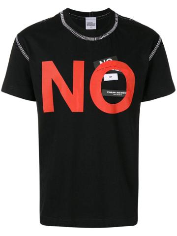 Tigran Avetysian Slogan Patchwork T-shirt - Black