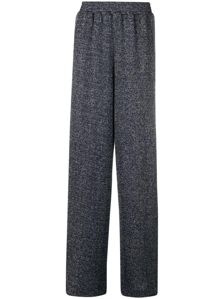 Golden Goose Lurex Wide Leg Trousers - Blue