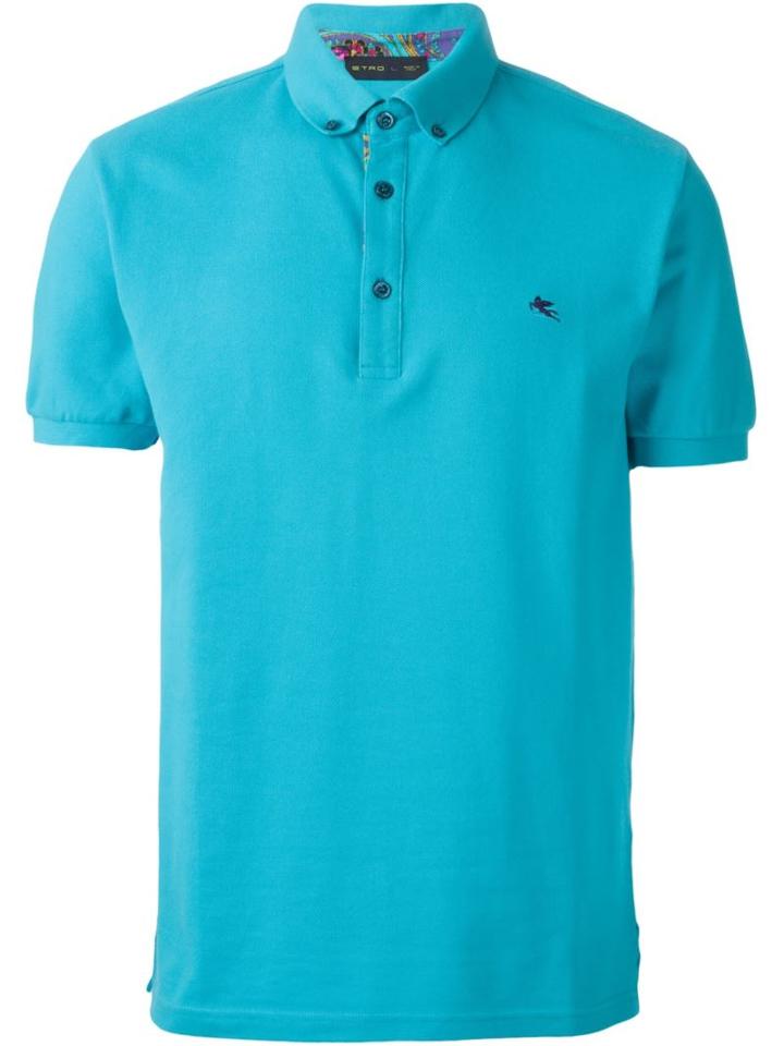 Etro Button Down Collar Polo Shirt