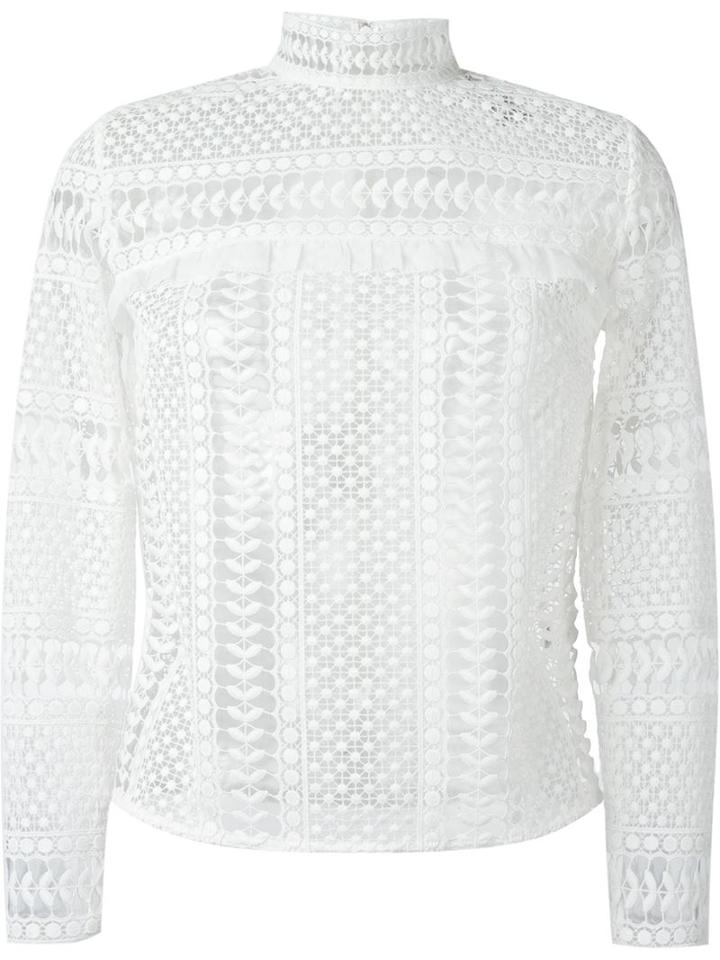Self-portrait Crochet Lace Longsleeved Blouse