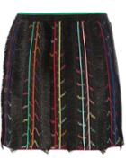 Missoni Fringe Detail Skirt, Women's, Size: 40, Black, Cupro/viscose/spandex/elastane/silk