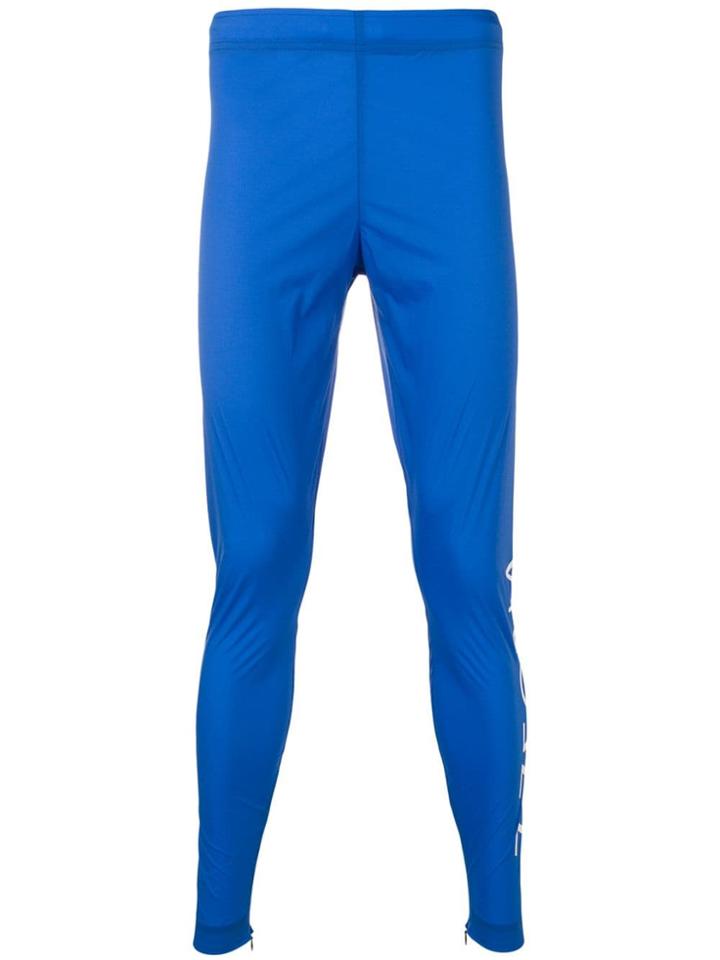 Z Zegna Contrast Logo Leggings - Blue