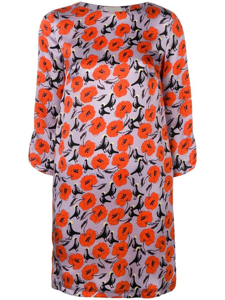 L'autre Chose Floral Shift Dress - Purple