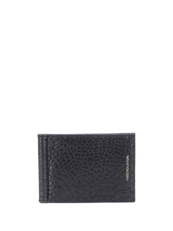 Ugo Cacciatori Textured Leather Cardholder - Black