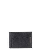 Ugo Cacciatori Textured Leather Cardholder - Black