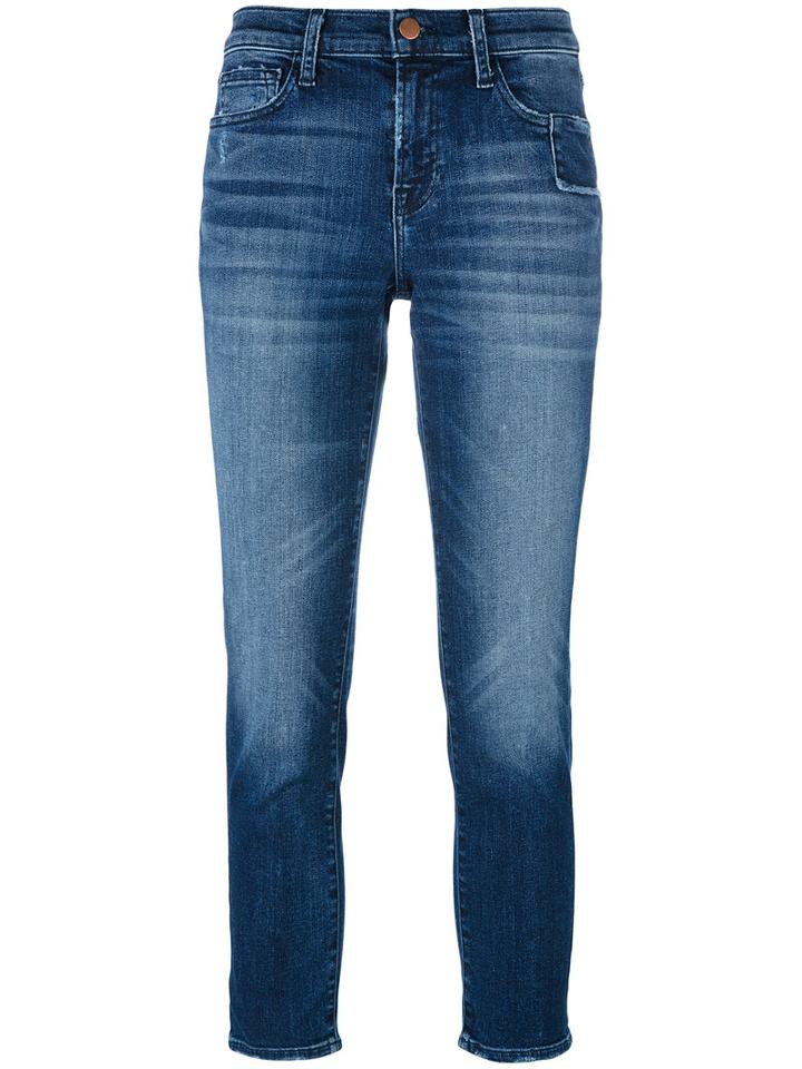 J Brand Straight Leg Jeans, Women's, Size: 26, Blue, Cotton/polyurethane