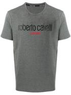 Roberto Cavalli Logo Printed T-shirt - Grey