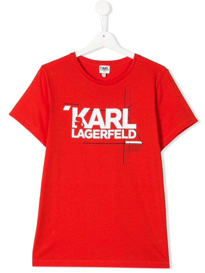 Karl Lagerfeld Kids Logo T-shirt - Red