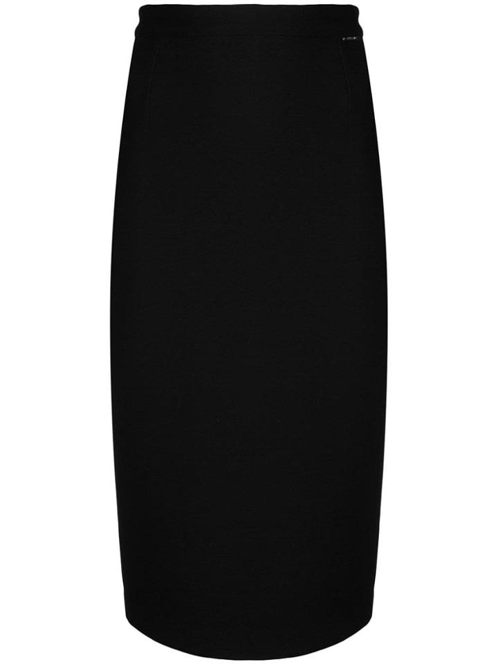 Styland Midi Pencil Skirt - Black