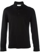 Salvatore Ferragamo Longsleeved Polo Shirt, Men's, Size: Small, Black, Cotton
