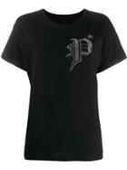 Philipp Plein Sequin Logo T-shirt - Black