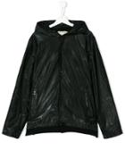 Andorine Zipped Pockets Hooded Jacket - Black