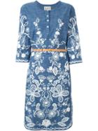 Sea Embroidered Chambray Dress