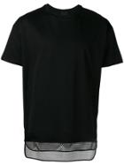 Les Hommes Mesh Hem T-shirt - Black