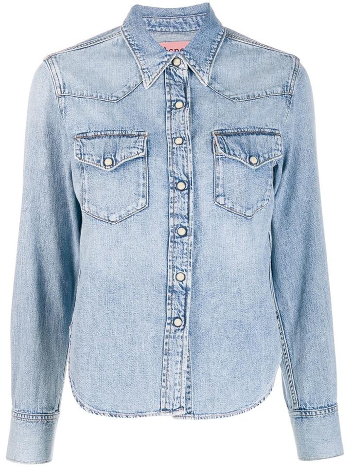Acne Studios 2002 Marble Wash Shirt - Blue
