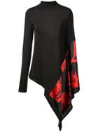 Roberto Cavalli Floral Print Detail Jumper A - Black