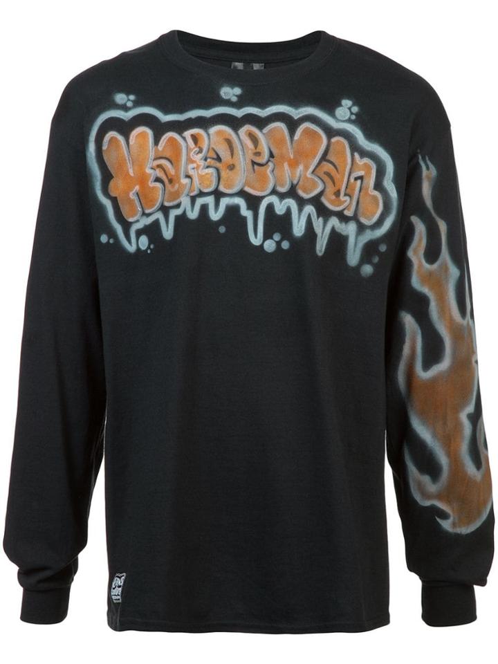 Hardeman Graffiti Print T-shirt - Black