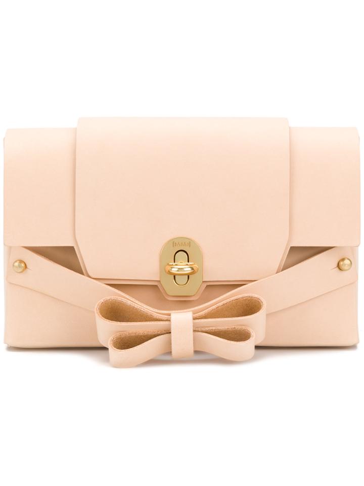 Niels Peeraer Bow-strap Clutch - Nude & Neutrals