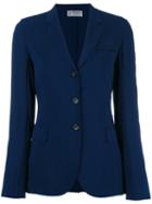 Alberto Biani Three-button Blazer, Women's, Size: 44, Blue, Viscose/spandex/elastane/acetate