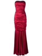 Dolce & Gabbana Long Satin Dress - Red