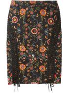 Christian Dior Vintage Laced-detail Pencil Skirt