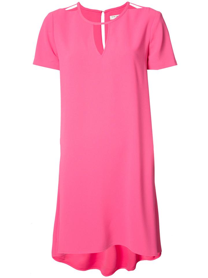 Trina Turk Cut-out Neckline Dress - Pink & Purple