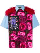 Prada Textured Printed Shirt - Blue