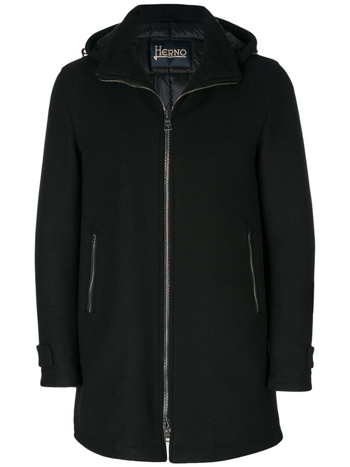 Herno Zipped Padded Coat - Black