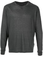 120% Lino Long Sleeved Top - Grey