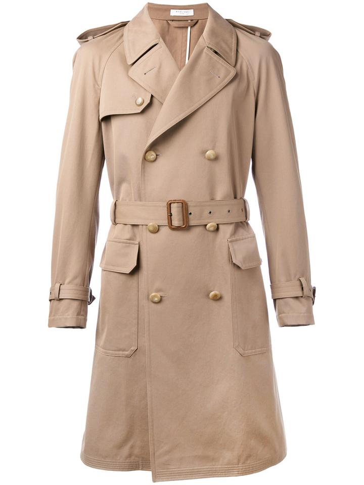 Boglioli - Double Breasted Trench Coat - Men - Cotton/cashmere - 48, Nude/neutrals, Cotton/cashmere